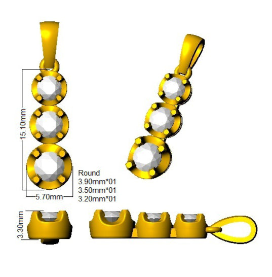 SP6230 — Pendant - 9k Yellow Gold detail
