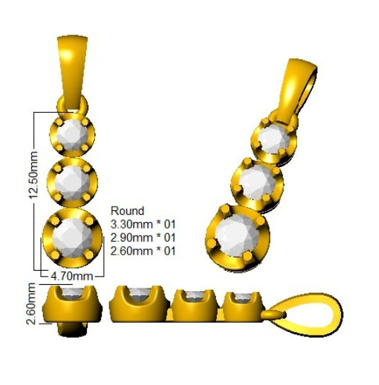 SP6231 — Pendant - 9k Yellow Gold detail