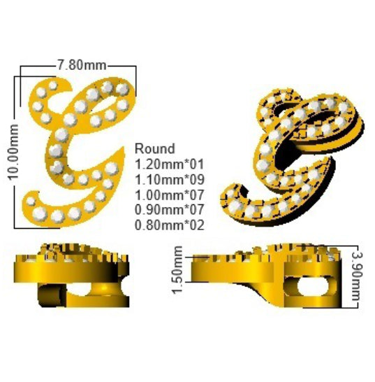 SP6240-G — Pendant - 9k Yellow Gold detail