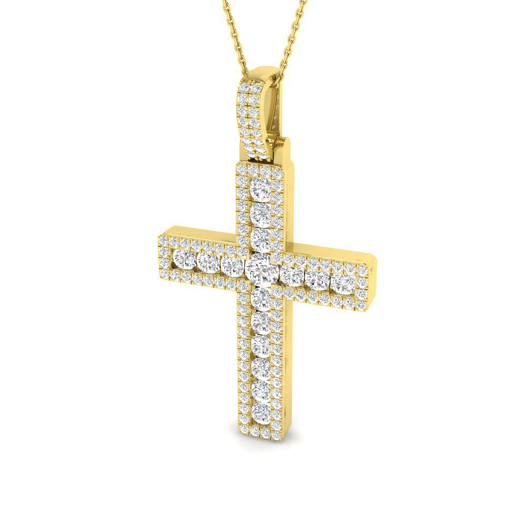 SP6297 — Cross - 9k Yellow Gold