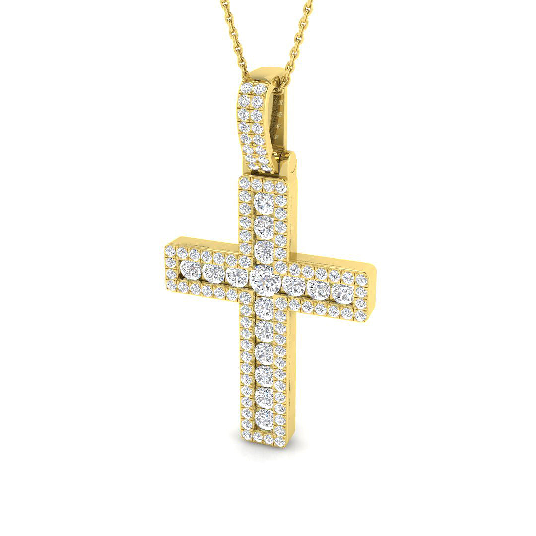 SP6298 — Cross - 9k Yellow Gold