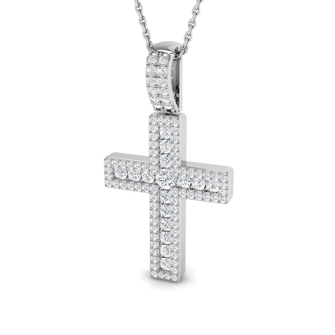 SP6300 — Cross - 9k White Gold