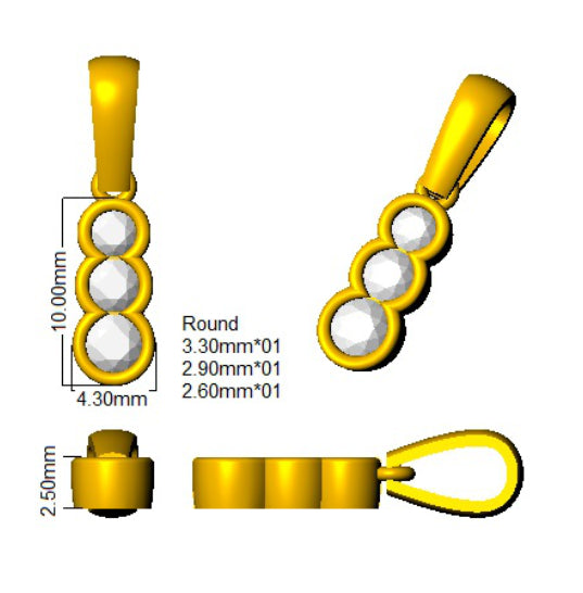 SP6303 — Pendant - 9k Yellow Gold detail