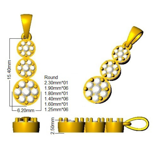 SP6305 — Pendant - 9k Yellow Gold detail