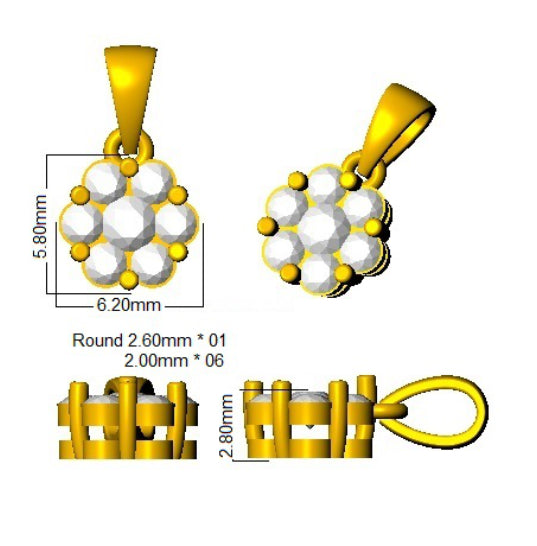 SP6306 — Pendant - 9k Yellow Gold detail