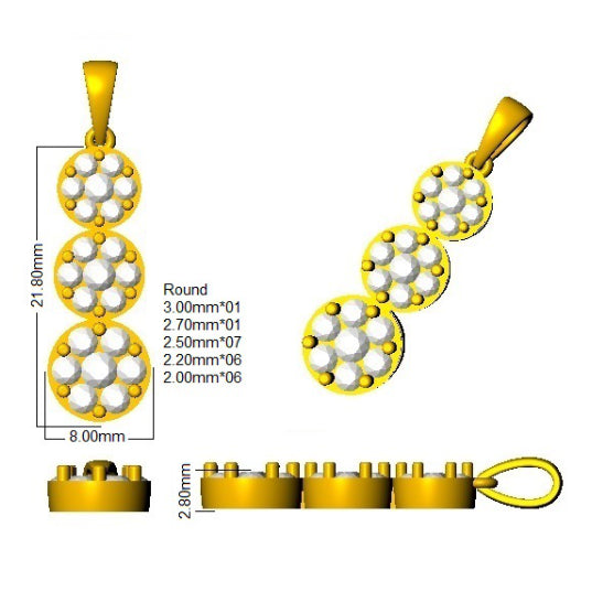 SP6308 — Pendant - 9k Yellow Gold detail