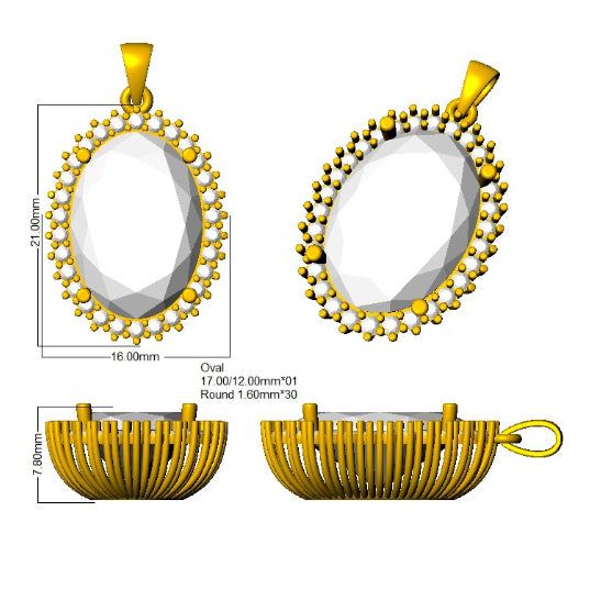SP6336 — Pendant - 9k Yellow Gold detail