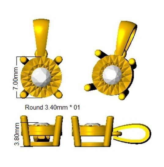 SP6347 — Pendant - 9k Yellow Gold detail
