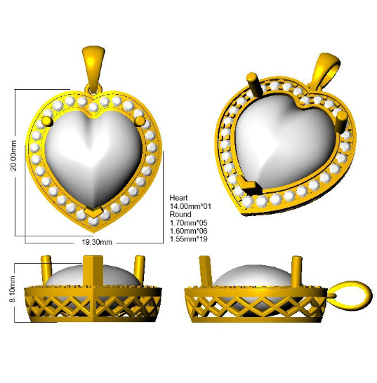 SP6365 — Pendant - 9k Yellow Gold detail