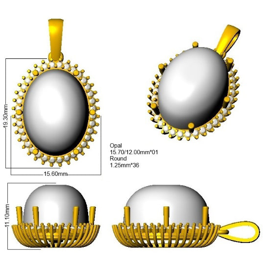 SP6406 — Pendant - 9k Yellow Gold detail