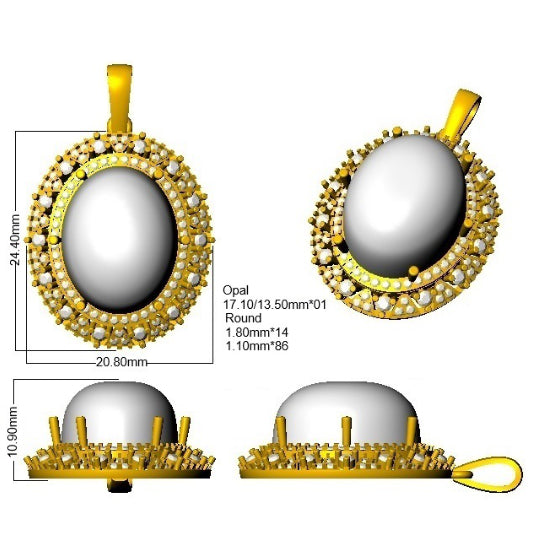 SP6407 — Pendant - 9k Yellow Gold detail
