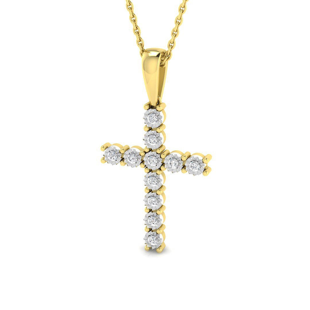 SP6409 — Cross - 9k Yellow Gold