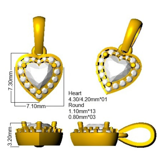 SP6434 — Pendant - 9k Yellow Gold detail