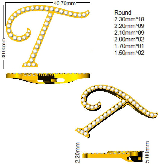 SP6439-T — Pendant - 9k Yellow Gold detail