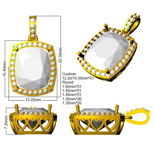 SP6442 — Pendant - 9k Yellow Gold detail