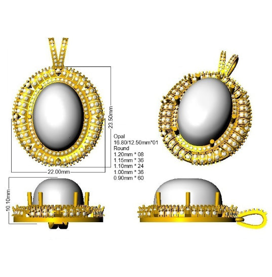 SP6450 — Pendant - 9k Yellow Gold detail