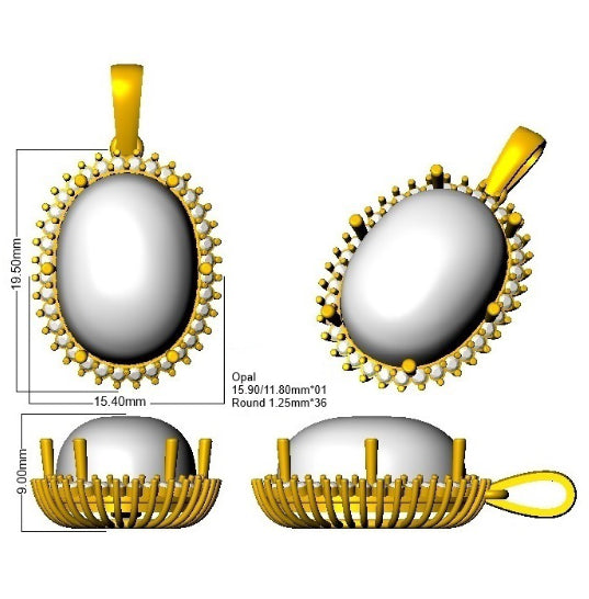 SP6451 — Pendant - 9k Yellow Gold detail