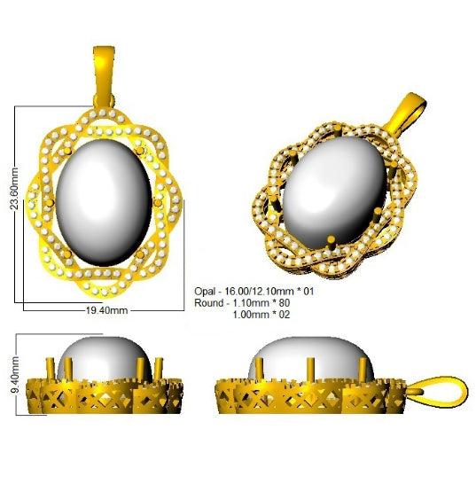 SP6457 — Pendant - 9k Yellow Gold detail