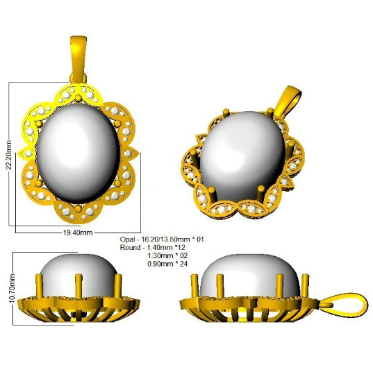 SP6458 — Pendant - 9k Yellow Gold detail