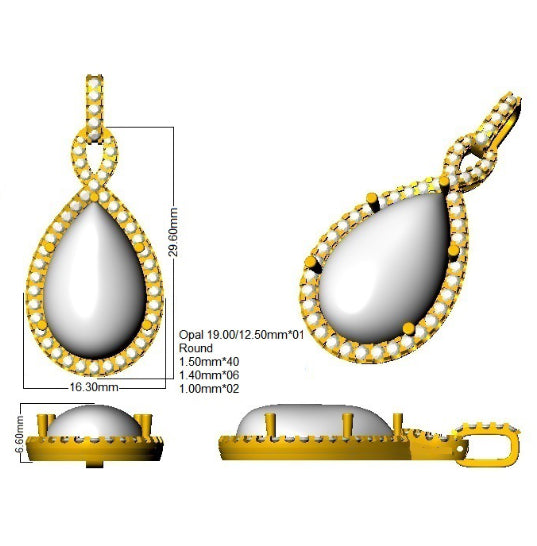SP6469 — Pendant - 9k Yellow Gold detail