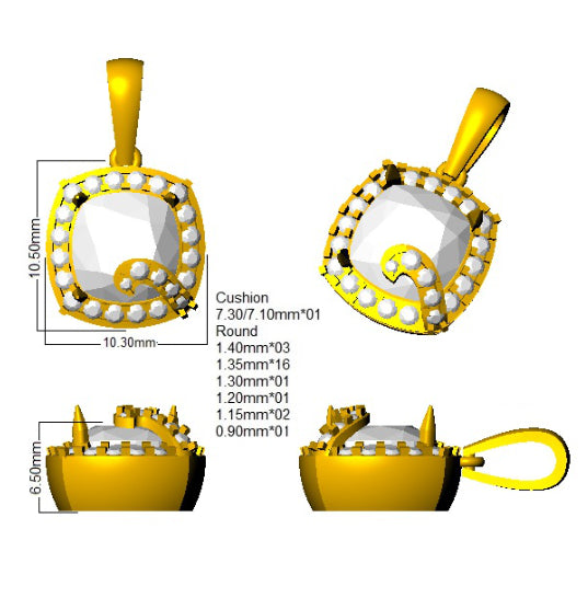SP6471 — Pendant - 9k Yellow Gold detail