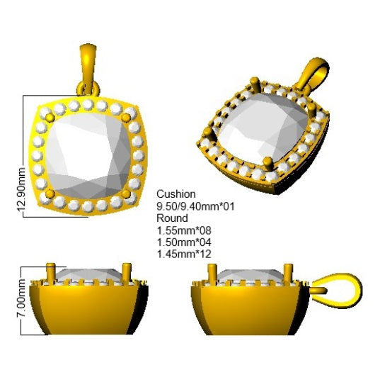 SP6472 — Pendant - 9k Yellow Gold detail