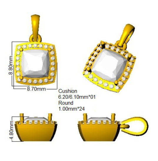 SP6476 — Pendant - 9k Yellow Gold detail