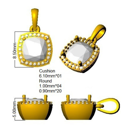 SP6477 — Pendant - 9k Yellow Gold detail
