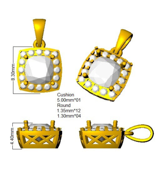 SP6489 — Pendant - 9k Yellow Gold detail