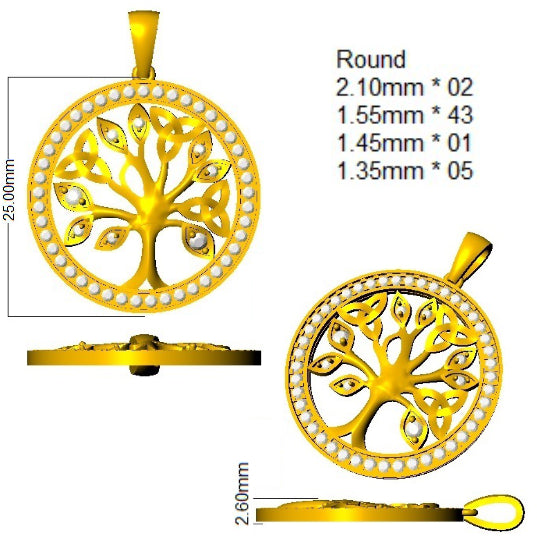 SP6501 — Pendant - 9k Yellow Gold detail