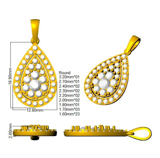 SP6505 — Pendant - 9k Yellow Gold detail