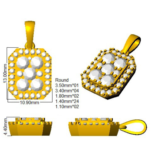 SP6506 — Pendant - 9k Yellow Gold detail
