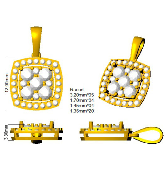 SP6507A — Pendant - 9k Yellow Gold detail