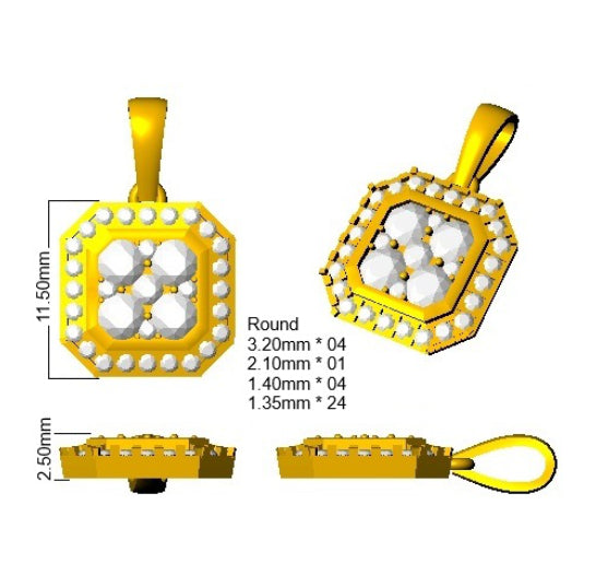 SP6508A — Pendant - 9k Yellow Gold detail