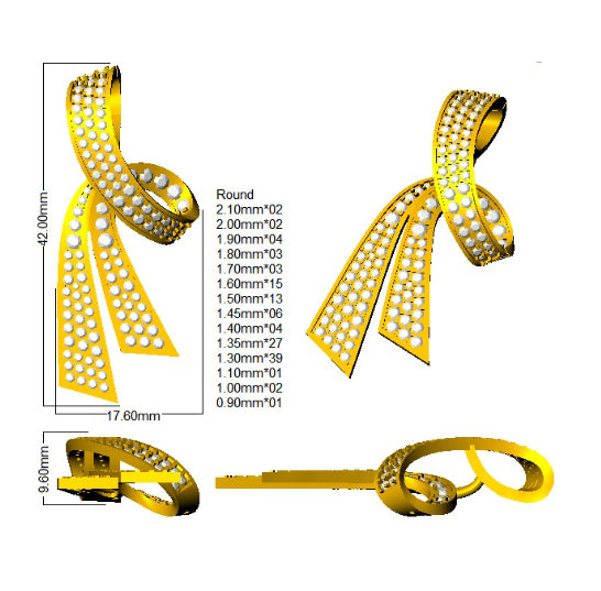 SP6519 — Pendant - 9k Yellow Gold detail