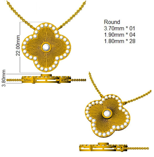SP6525 — Necklace - 9k Yellow Gold detail