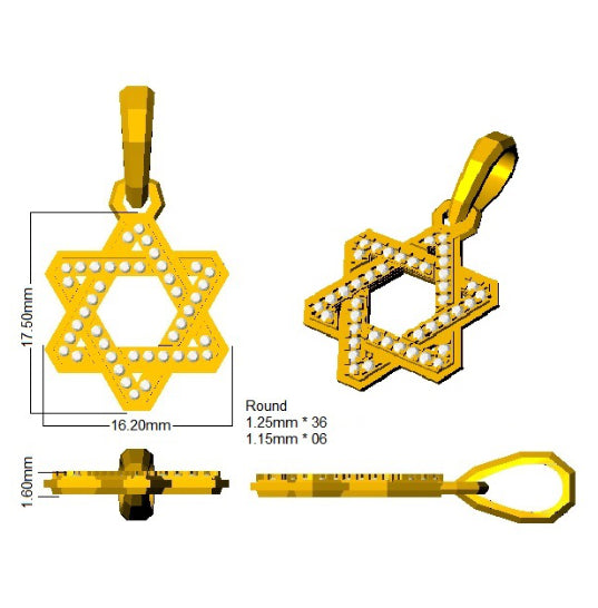 SP6528 — Pendant - 9k Yellow Gold detail