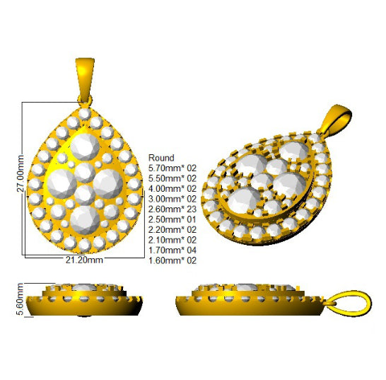 SP6529 — Pendant - 9k Yellow Gold detail