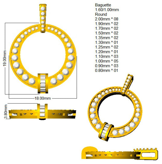 SP6537 — Pendant - 9k Yellow Gold detail