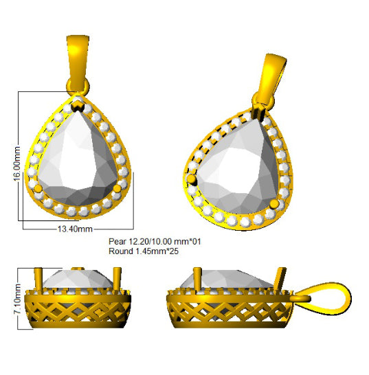 SP6543 — Pendant - 9k Yellow Gold detail