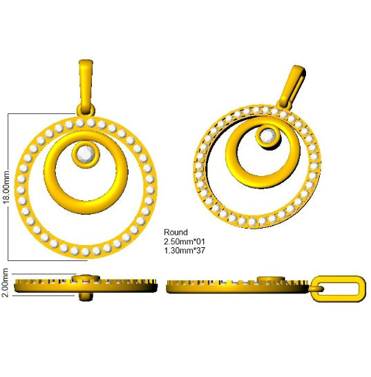 SP6544 — Pendant - 9k Yellow Gold detail