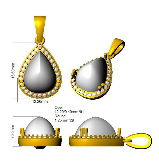 SP6545 — Pendant - 9k Yellow Gold detail