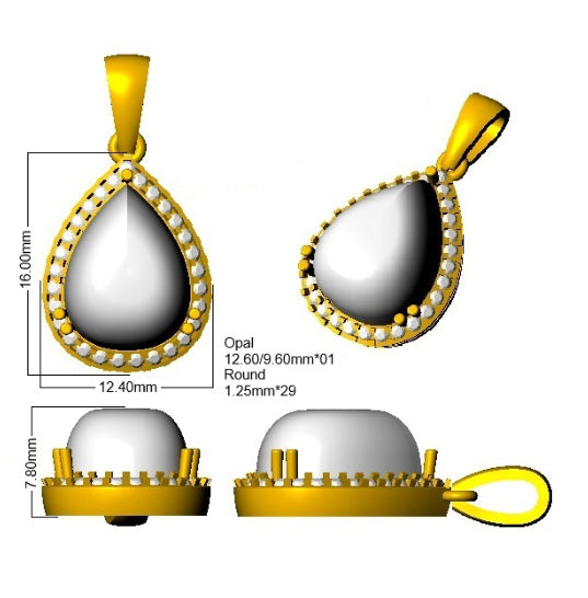 SP6546 — Pendant - 9k Yellow Gold detail