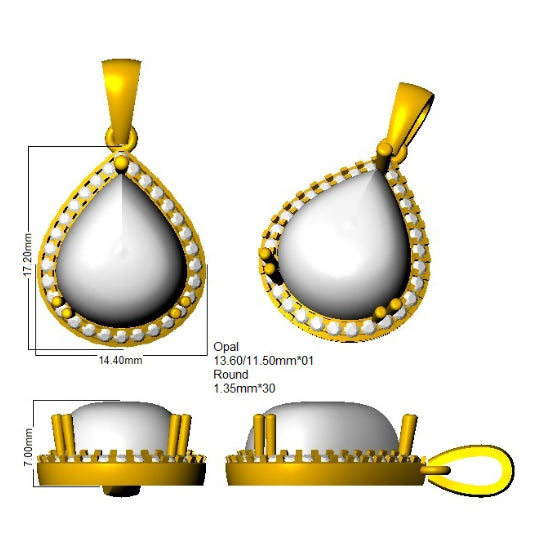 SP6547 — Pendant - 9k Yellow Gold detail