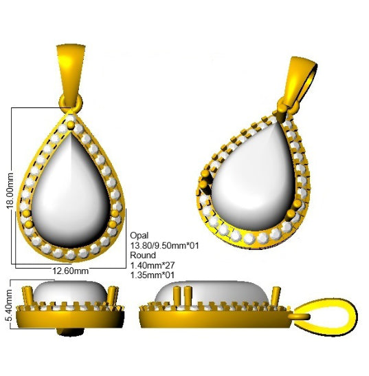 SP6548 — Pendant - 9k Yellow Gold detail