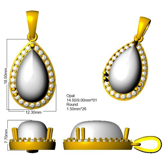 SP6549 — Pendant - 9k Yellow Gold detail