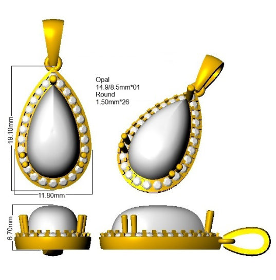 SP6550 — Pendant - 9k Yellow Gold detail