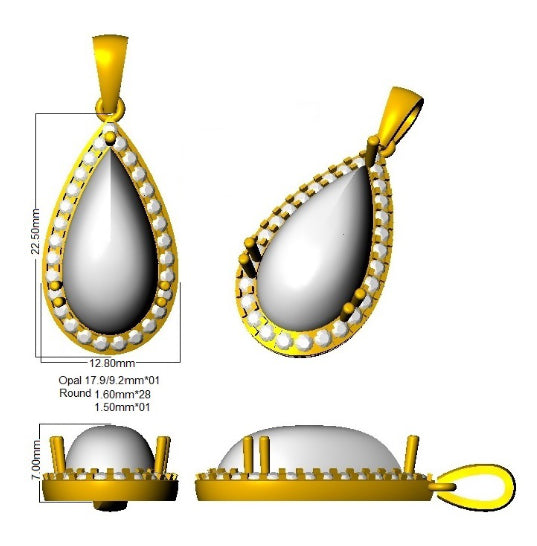 SP6551 — Pendant - 9k Yellow Gold detail