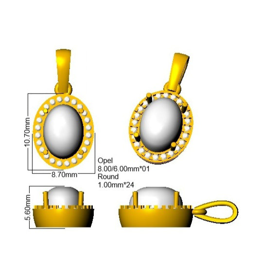 SP6553 — Pendant - 9k Yellow Gold detail
