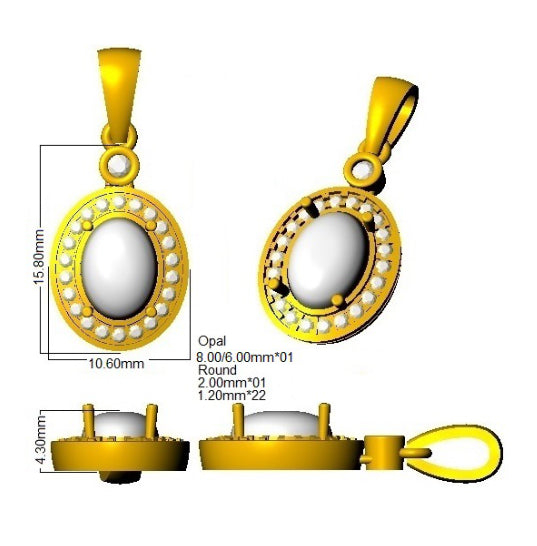 SP6554 — Pendant - 9k Yellow Gold detail